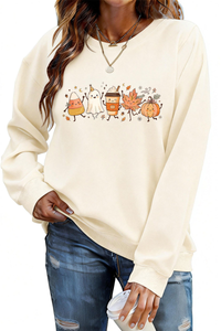 Women's Fall Halloween Graphic Soft Relaxed Sweatshirt