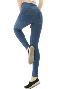 Women's Stretchy Double-Button Low-Rise Skinny Pants