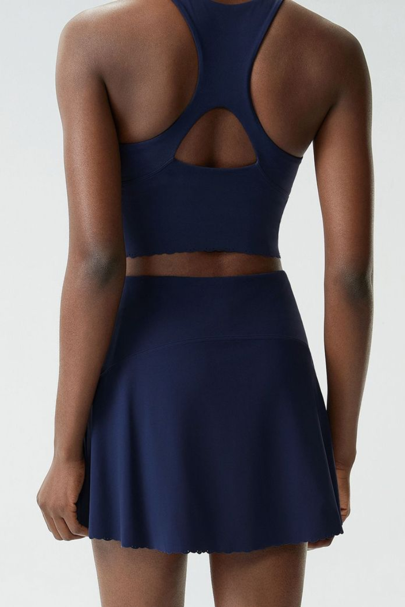 Women's Floral Center Tank & Tennis Skort Two-Piece Set