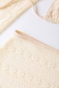 Women's Triangle Cup Halterneck 4 Piece Bikini Set