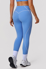 Women's Athletic Sculpting Color-Blocked Stripes Leggings