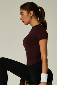 Women's High Stretch Seamless Waist-Cinching T-shirt