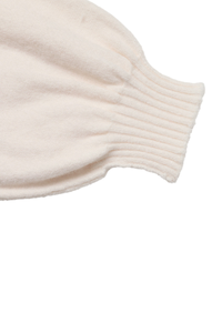 Heart-shaped pattern, semi-high collar, knitted sweater