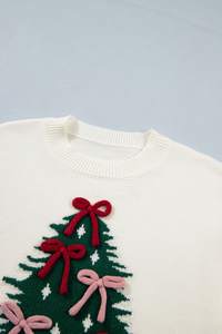 Women's Fall/Winter Christmas Tree Crew Neck Knit Sweaters