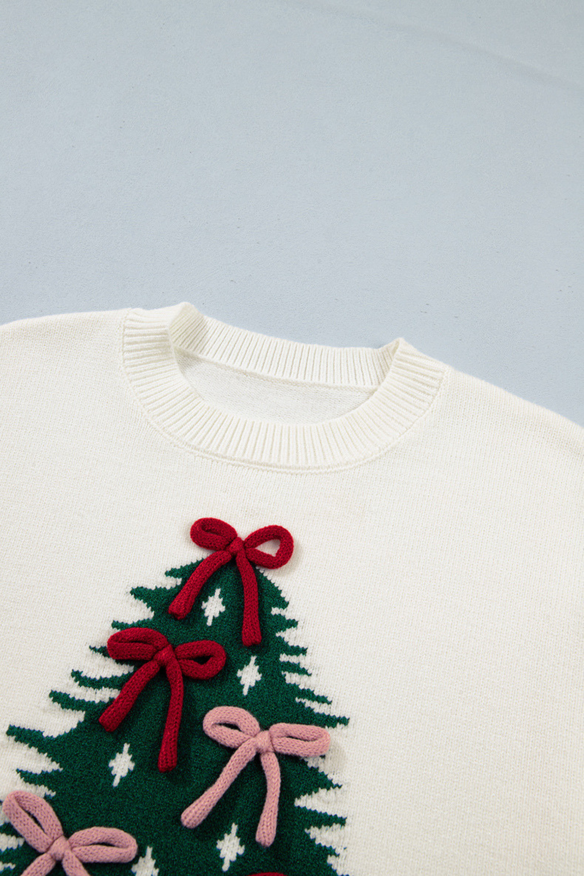 Women's Fall/Winter Christmas Tree Crew Neck Knit Sweaters