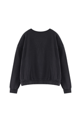 Women's Fall Raw Edge Neck Kangaroo Pocket Sweatshirt