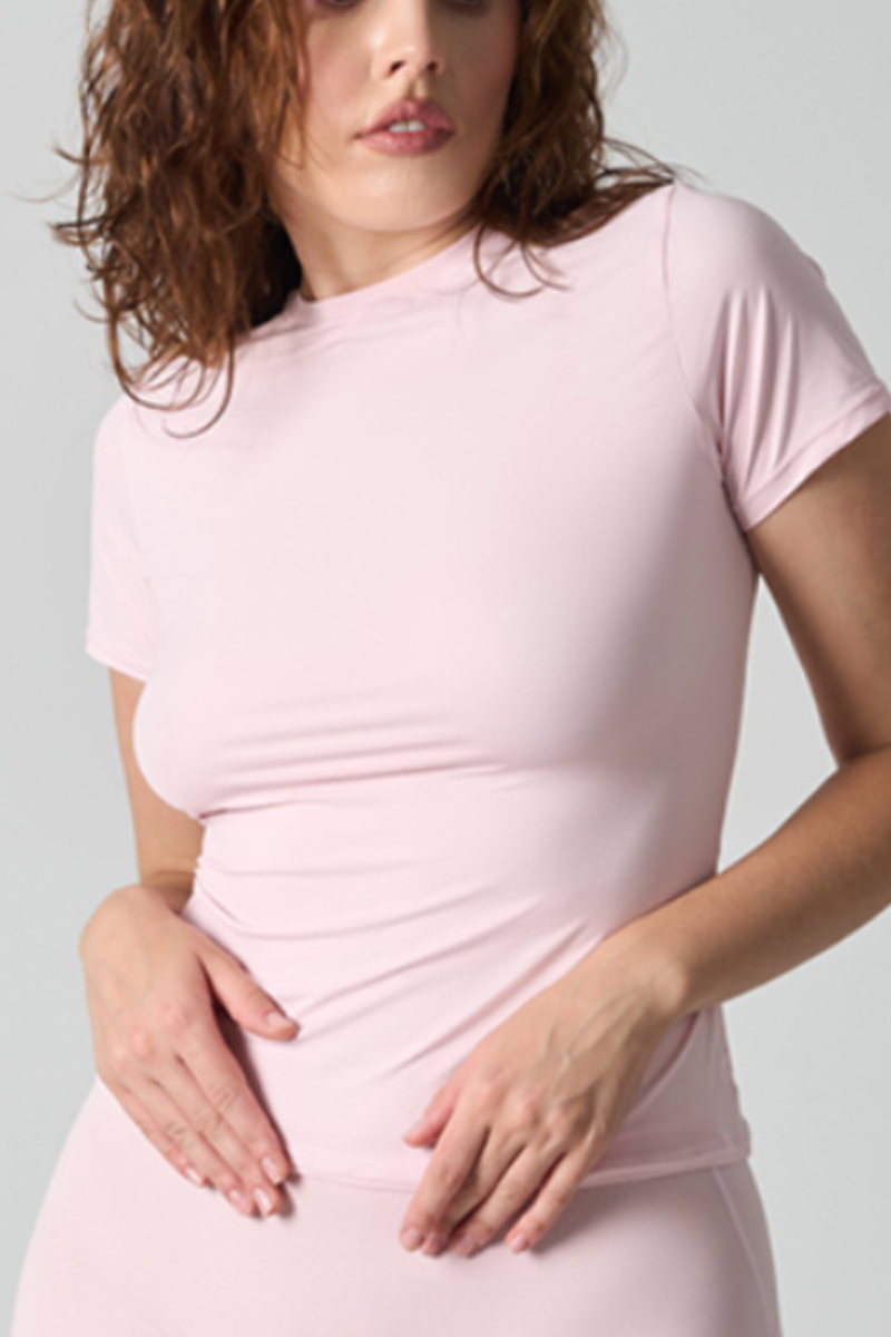 Women's Thin Sculpting Crew Neck Short Sleeve T-Shirt