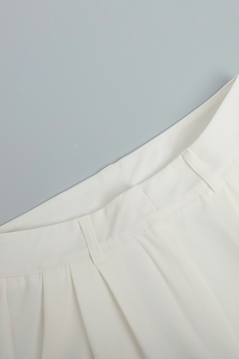 High-waist wide-leg pants