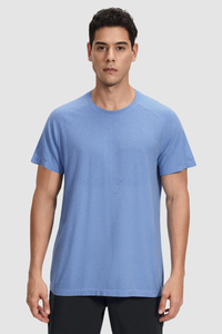 Men's Summer Seamless Mesh Quick-Dry Breathable Tee