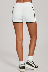 Women's Color-Block Patchwork High-waist Side Pockets Shorts