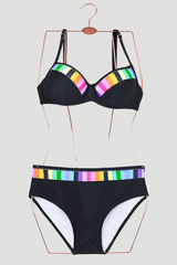 Women's High Waist Bikini - Quick Dry Gradient 4-Color Suit