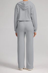 Oversized cardigan and wide-leg pants set