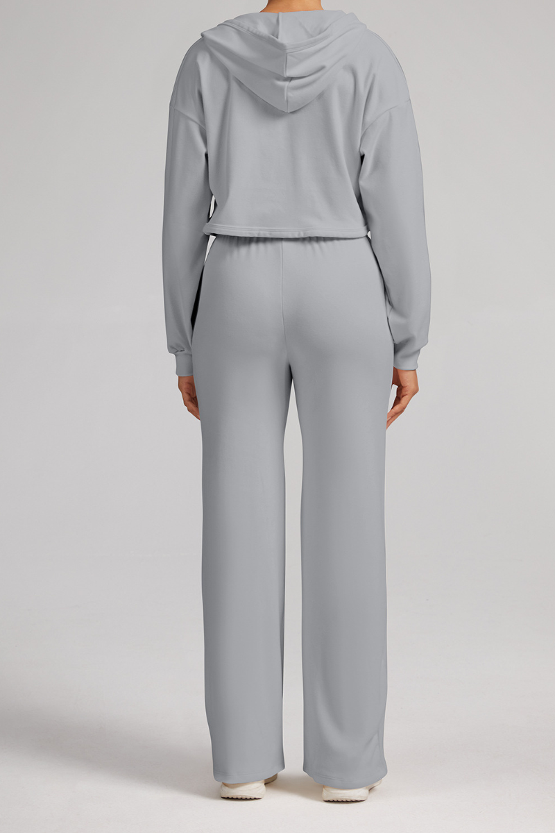 Oversized cardigan and wide-leg pants set