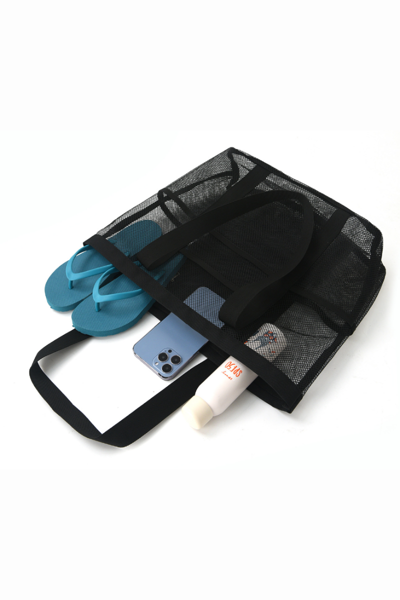 Women's Summer Solid Large Capacity Mesh Sports Bag