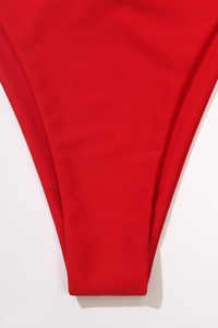 Women's Solid Triangular Cup Backless Sexy Bikini