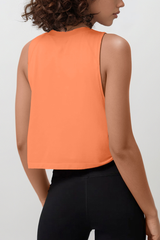 Women's Lightweight Crew Neck High Side Slit Loose Tank Top