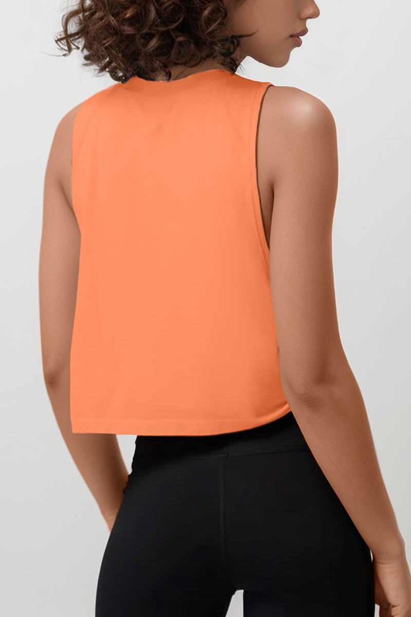 Women's Lightweight Crew Neck High Side Slit Loose Tank Top