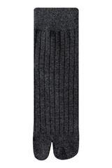 Women's Two-Toe Vertical Stripes Crew Solid Yoga Socks