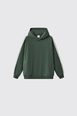 Women's 350g Color Block Side Stripe Ribbed Cuff Hoodie