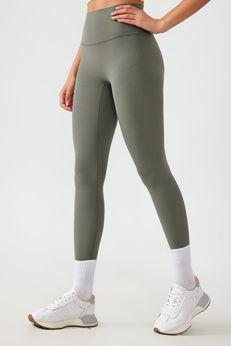Women Free Size Nude Hip Lifting Shaping Fitness 9/10 Yoga Pants