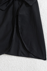 Women's U-Neck Criss Cross Back Solid Swimsuit