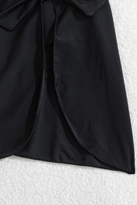 Women's U-Neck Criss Cross Back Solid Swimsuit