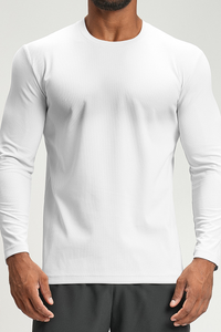 Men's Summer Cooling Round-Neck Quick-Dry Long-Sleeved Top