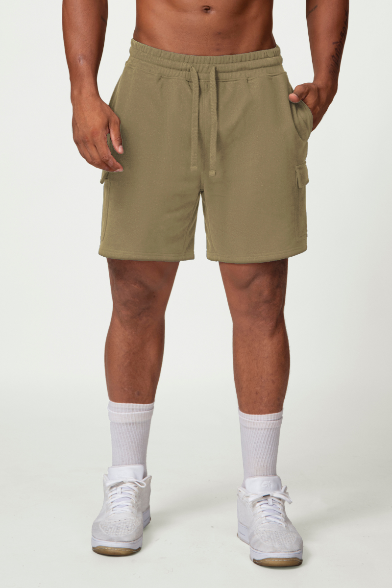 Men's Drawstring Side Pocket Solid Sports Shorts