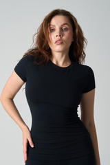 Women's Fitted Crew Neck Short Sleeve T-Shirt