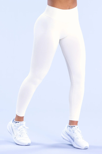 Women's Pleated Buttoocks Lift High Waist Yoga Leggings