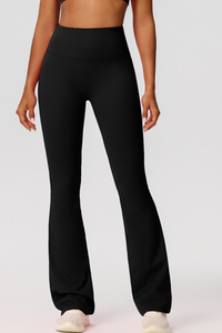Women's High-Waist Pleated Buttocks Lift Flare Pants