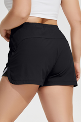 Plus Size Women's Reflective Faux Two-Piece Athletic Shorts