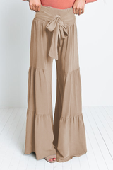 Women's vintage layered wide-leg pants