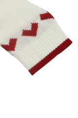 Cozy knitted sweater with heart-shaped design