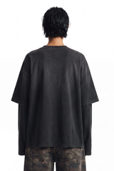 Women's  100% cotton Vintage Wash Gradient Relaxed Pullover