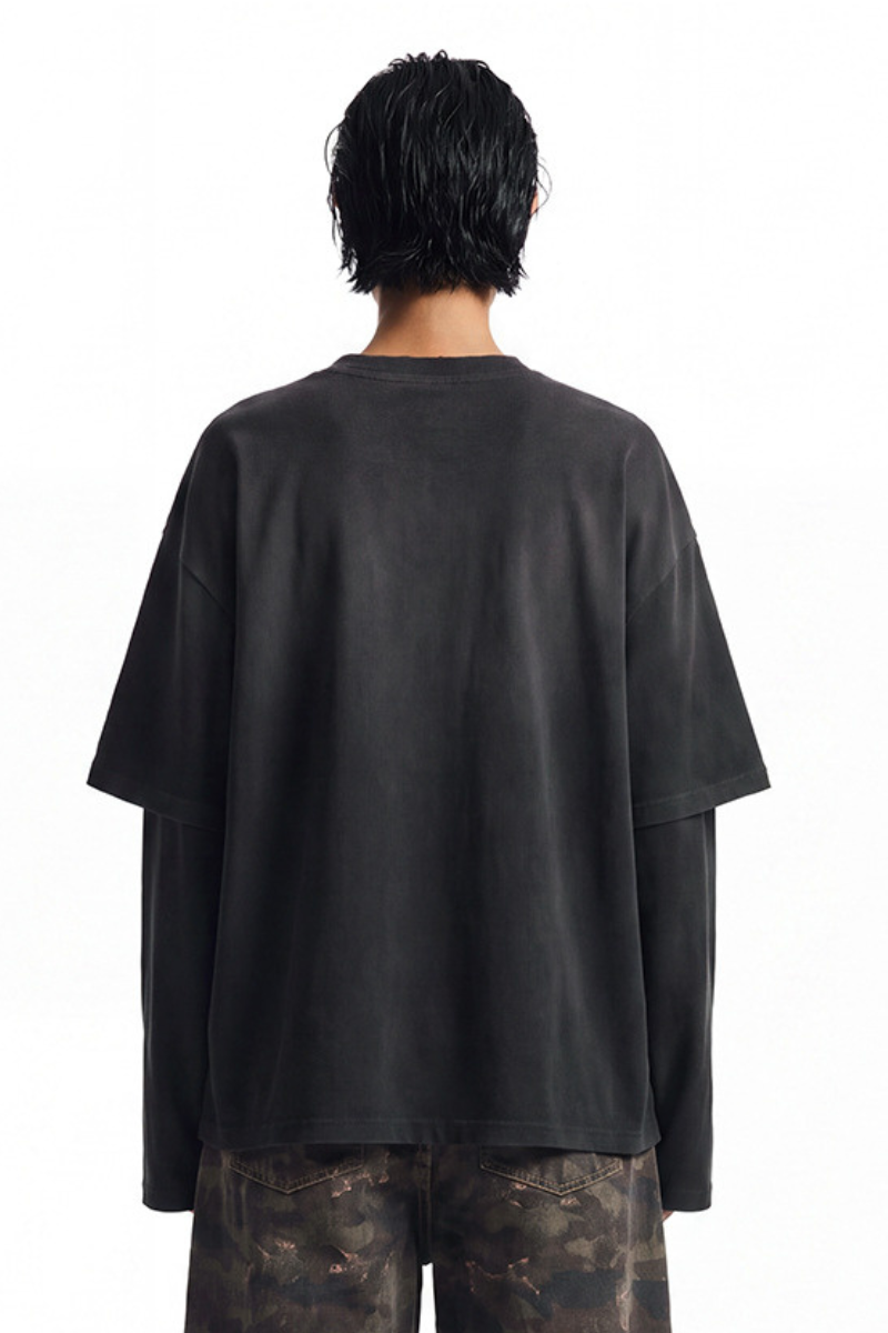 Women's  100% cotton Vintage Wash Gradient Relaxed Pullover