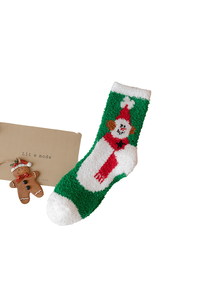 Women's Christmas Gift Fuzzy Plush Soft Mid‑Calf Socks