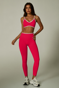 Women's Seamless Set:V-neck Bra And High Waist Leggings