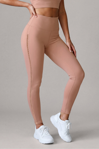 Women’s High-Waisted Side Mesh Perforation Yoga Leggings