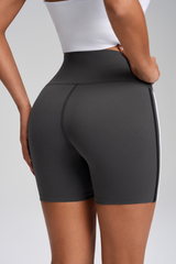 Women's Color-Block Stripe Yoga Shorts