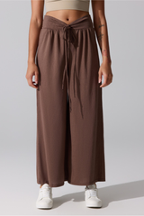 Women's Fall Soft Twisted High Waist Loose Wide Leg Pants