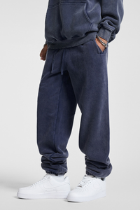 Men's Basic style ankle-cuffed wide-leg pants