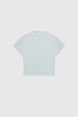 Women's 260g Mock Neck Soft Stretch Multicolor Slim Tee