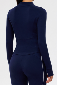 Women's Slim-Fit Stand Collar Finger Cuffs Yoga Sport Jacket