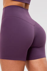 Women's High Waist Belly Control Peach Hip Sports Shorts