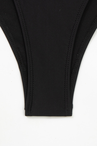 Women's V-neck Cutout Solid Sexy Swimsuit