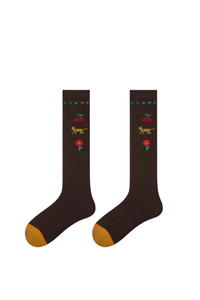 Women's Y2K Preppy Argyle Knee-High Warm Winter Socks