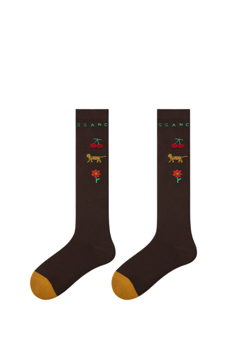 Women's Y2K Preppy Argyle Knee-High Warm Winter Socks
