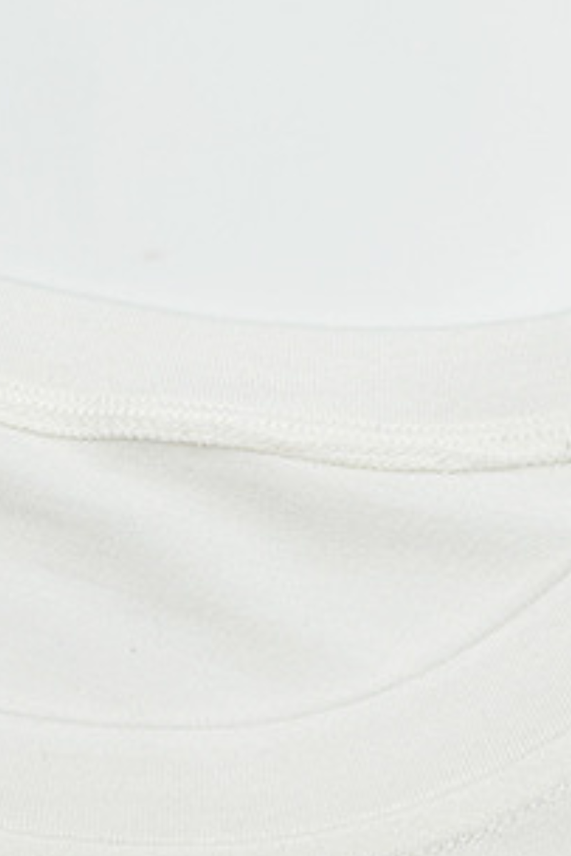 Crinkled short-sleeved T-shirt