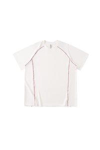 Unisex Sporty Contrast-Stitch Raglan Short-Sleeve T-Shirt
